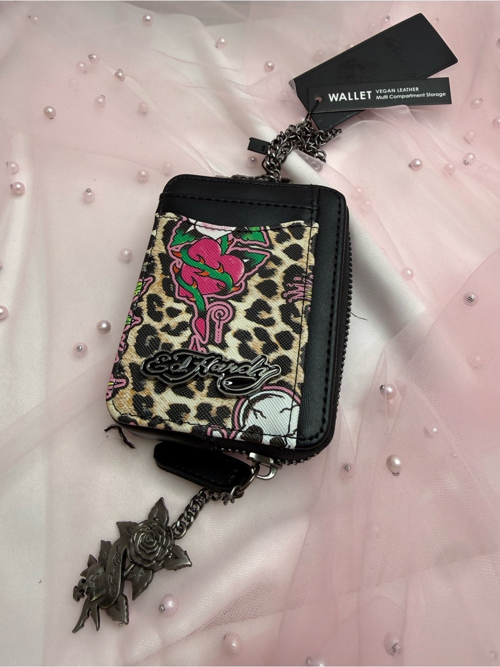 Ed Animal Print Zip-Around Wallet Wristlet